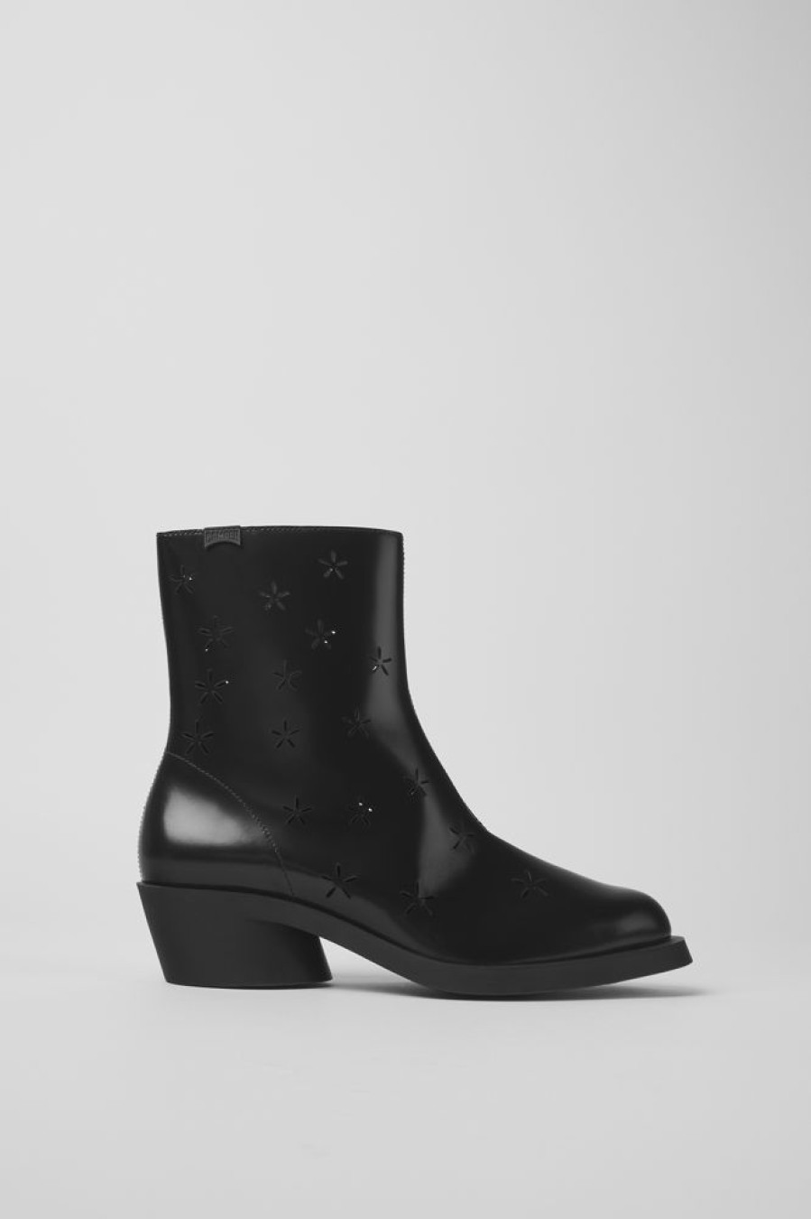 Damen CamperLab Stiefeletten | Schwarzer Damenstiefel Aus Leder