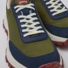 Herren CamperLab Sneaker | Gruner Herrensneaker Aus Textil/Nubukleder