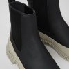 Damen CamperLab Stiefeletten | Schwarzer Chelseastiefel Fur Damen Aus Leder