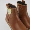 Kinder CamperLab Stiefel | Brauner Lederstiefel Mit Reisverschluss