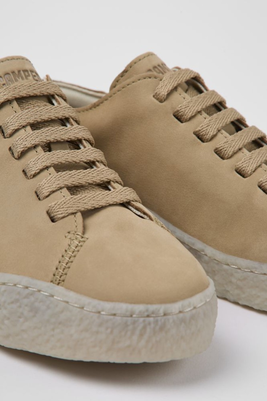 Damen CamperLab Sneaker | Beiger Damenschuh Aus Nubukleder