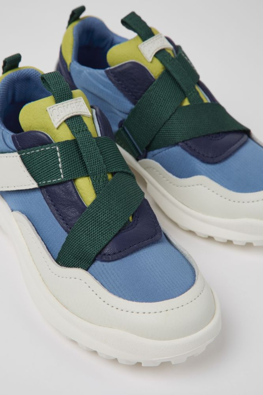 Kinder CamperLab Klettverschluss | Mehrfarbiger Kindersneaker Aus Leder Und Textil