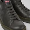 Herren CamperLab Stiefeletten | Grauer Herrensneaker Aus Leder