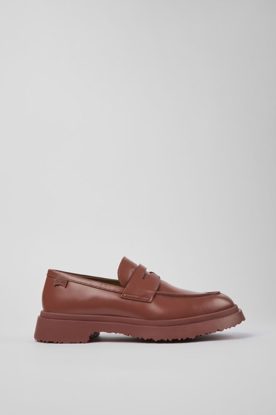 Herren CamperLab Elegante Schuhe | Rote Herrenmokassins Aus Leder