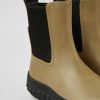 Damen CamperLab Stiefeletten | Beige Damenstiefelette Aus Leder