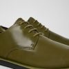 Herren CamperLab Elegante Schuhe | Gruner Lederschnurschuh Fur Herren