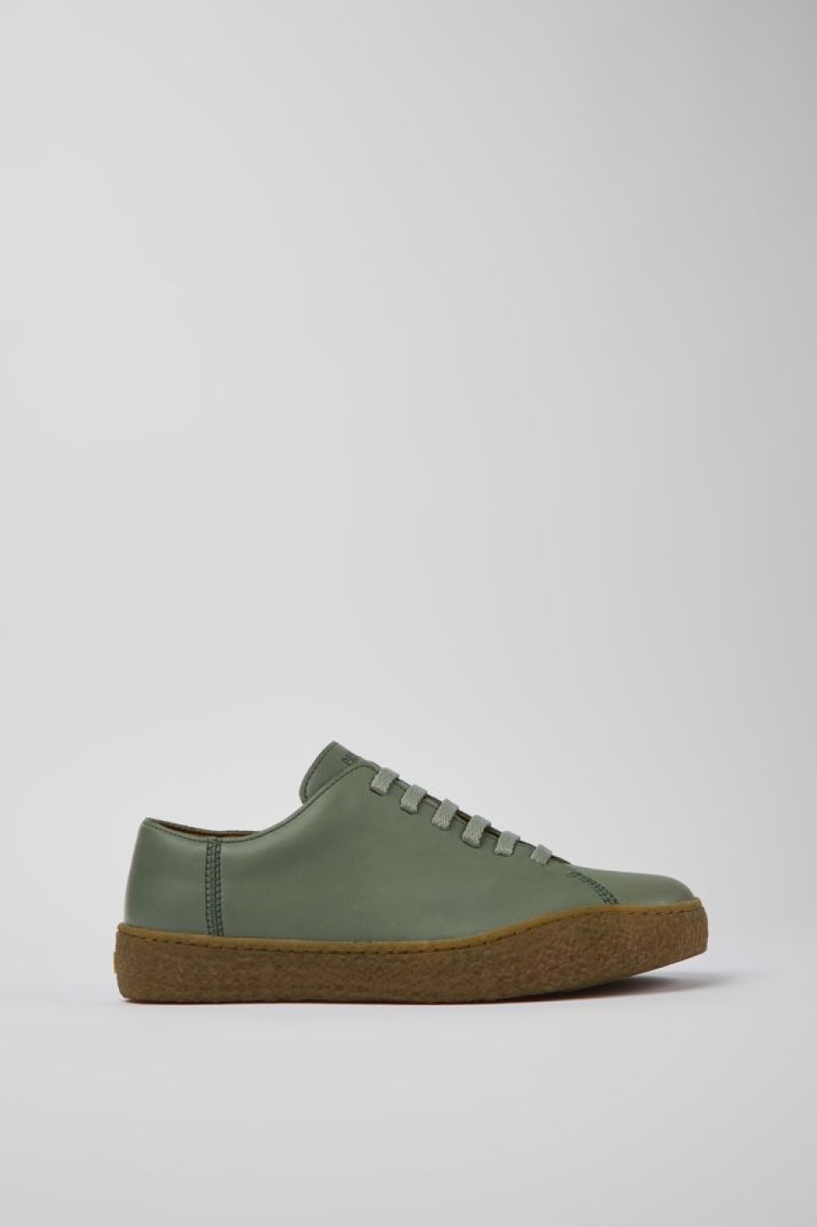 Herren CamperLab Lassige Schuhe | Gruner Herrenschuh Aus Leder