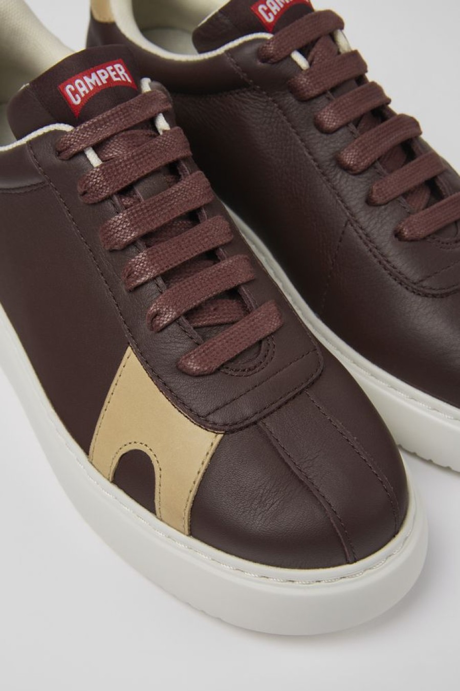 Damen CamperLab Sneaker | Brauner Damensneaker Aus Leder Und Nubukleder