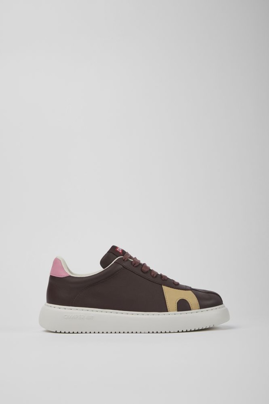 Damen CamperLab Sneaker | Brauner Damensneaker Aus Leder Und Nubukleder