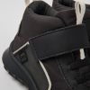 Kinder CamperLab Stiefel | Schwarze Kinderstiefelette Aus Leder Und Textil