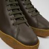 Herren CamperLab Lassige Schuhe | Gruner Herrenschuh Aus Leder