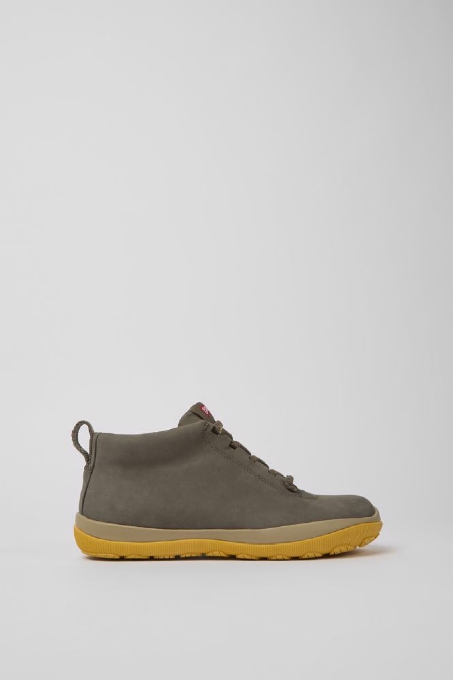 Damen CamperLab Stiefeletten | Graubrauner Damensneaker Aus Leder