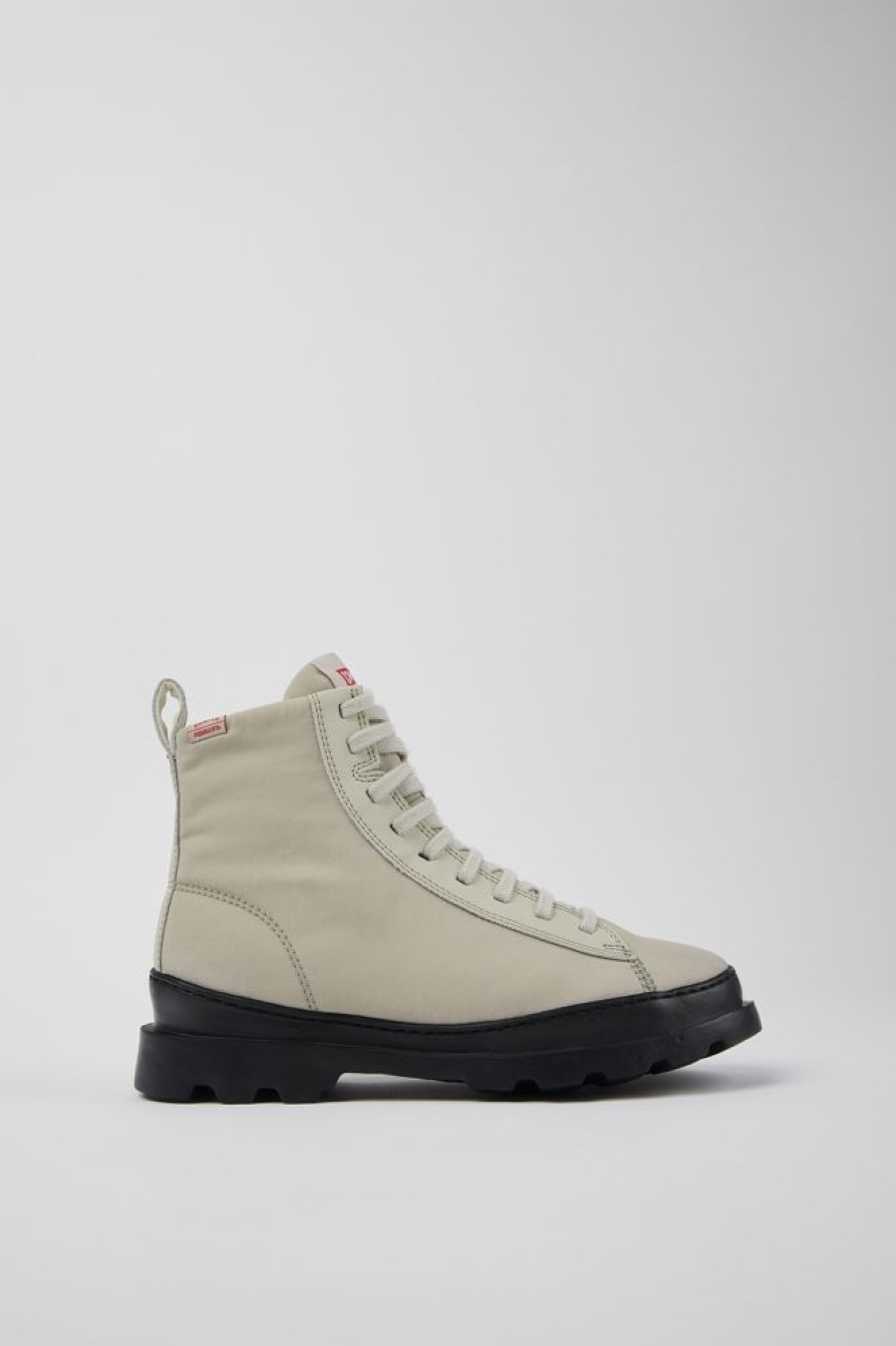 Damen CamperLab Stiefeletten | Grauer Damenschnurstiefel