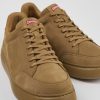 Herren CamperLab Sneaker | Brauner Herrensneaker Aus Nubukleder