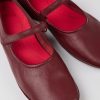 Damen CamperLab Sneaker | Weinrote Ballerinas Aus Leder