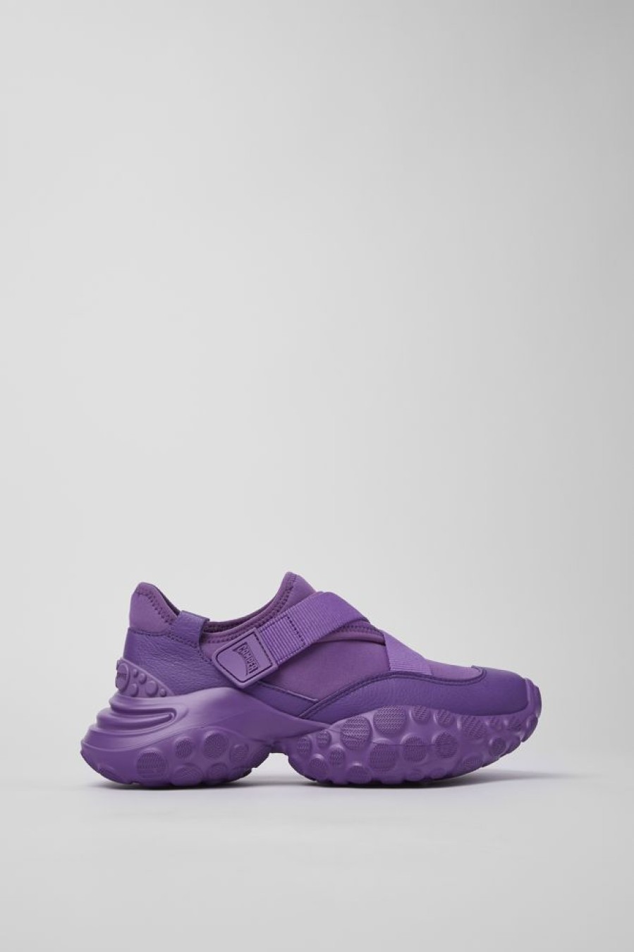 Damen CamperLab Sneaker | Violette Damensneaker Aus Textil/Leder