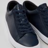 Herren CamperLab Sneaker | Blauer Herrensneaker Aus Leder Und Nubukleder