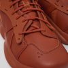 Herren CamperLab Lassige Schuhe | Roter Herrensneaker Aus Leder Und Textil