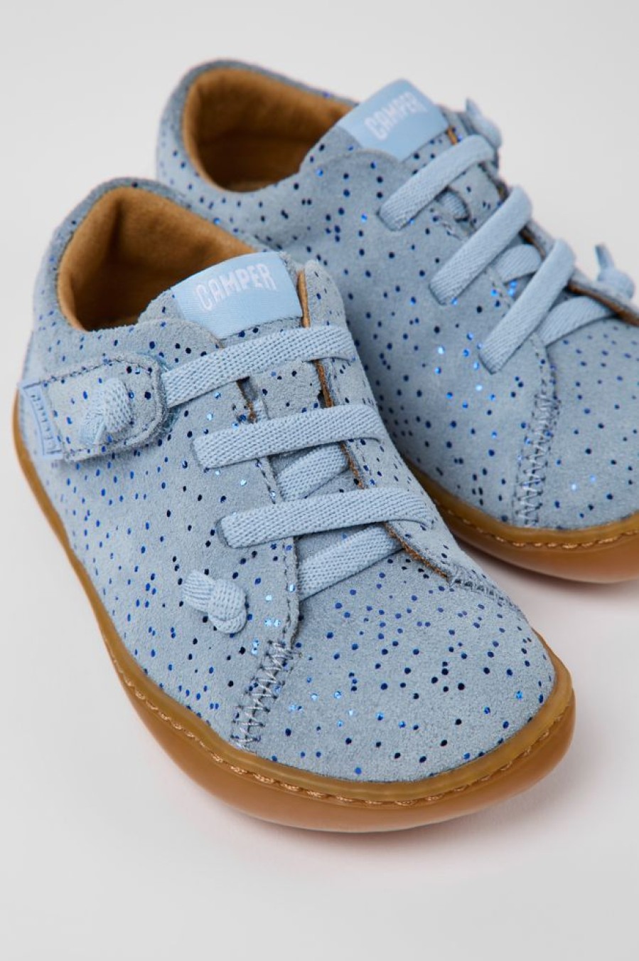 Kinder CamperLab Klettverschluss | Blauer Kinderschuh Aus Nubukleder