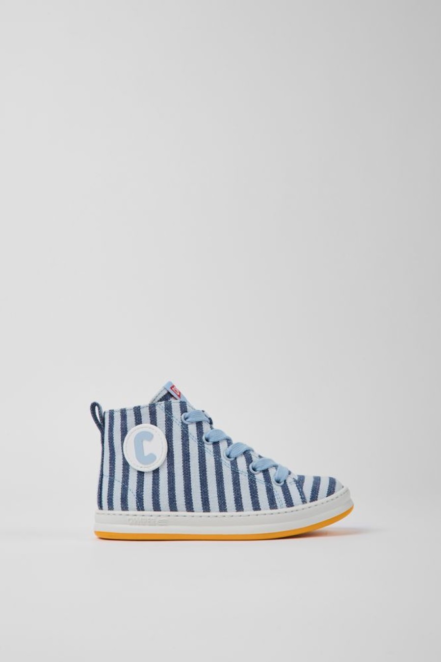 Kinder CamperLab Stiefel | Blau-Weiser Kindersneaker Aus Textil