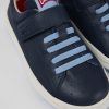 Kinder CamperLab Klettverschluss | Blauer Ledersneaker