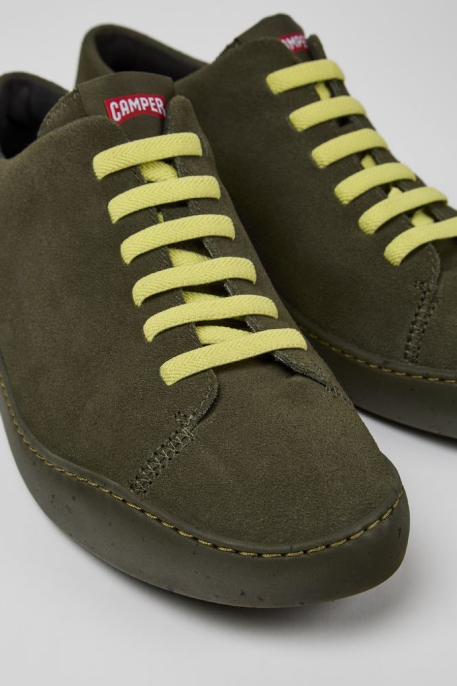 Herren CamperLab Sneaker | Gruner Herrensneaker Aus Nubukleder