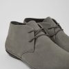 Damen CamperLab Stiefeletten | Grauer Damenschuh Aus Nubukleder