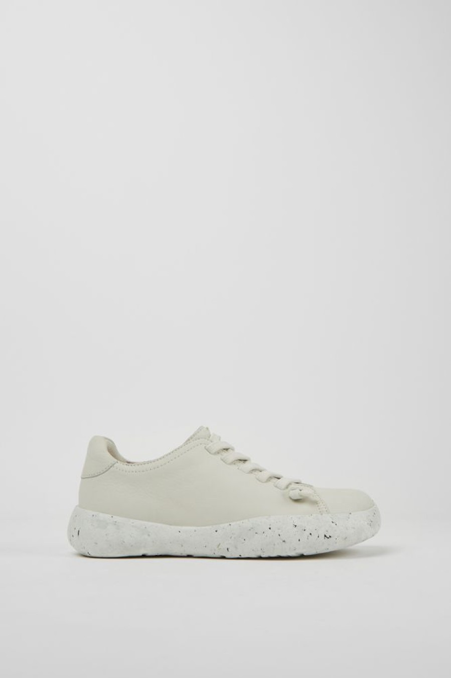 Damen CamperLab Sneaker | Weiser Ungefarbter Ledersneaker Fur Damen