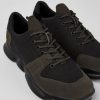 Herren CamperLab Lassige Schuhe | Schwarze Herrensneaker Aus Recycling-Pet Und Leder