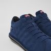 Herren CamperLab Lassige Schuhe | Blauer Sneaker Aus Nubukleder