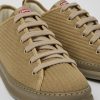 Herren CamperLab Sneaker | Beiger Herrensneaker Aus Leder Und Nubukleder