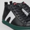 Herren CamperLab Lassige Schuhe | Schwarzer Herrensneaker Aus Leder