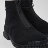 Herren CamperLab Elegante Schuhe | Schwarze Textil-Herrenstiefel Mit Reisverschluss