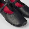 Damen CamperLab Sneaker | Schwarze Damenballerinas Aus Leder