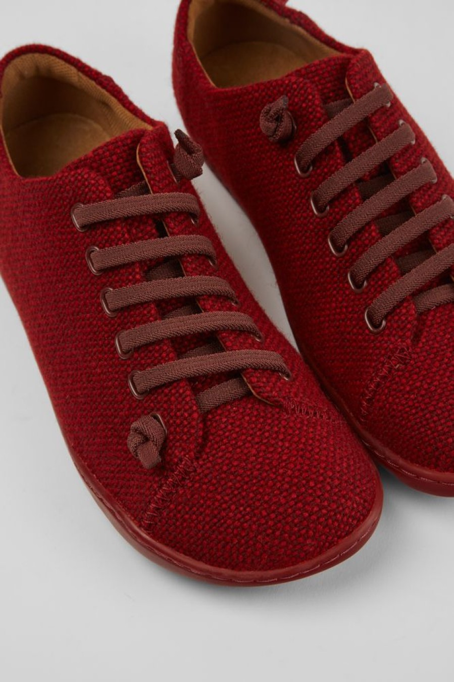 Damen CamperLab Sneaker | Weinroter Damenschuh Aus Wolle Und Viskose