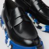 Herren CamperLab Elegante Schuhe | Schwarze Herrenmokassins Aus Leder