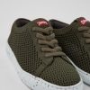 Kinder CamperLab Schnurschuhe | Gruner Kinderschuh Aus Textil