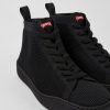 Herren CamperLab Lederfreie Schuhe | Schwarzer Herrenstricksneaker Aus Einem Stuck