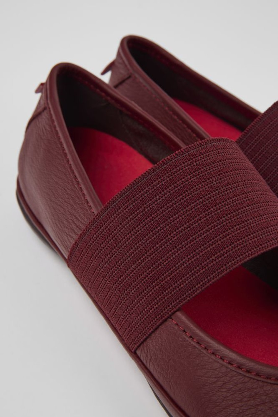 Damen CamperLab Sneaker | Weinrote Damenballerinas Aus Leder