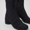 Damen CamperLab Stiefeletten | Schwarzer Damenstiefel Aus Textil