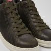 Herren CamperLab Lassige Schuhe | Gruner Herrensneaker Aus Leder