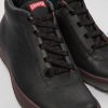 Damen CamperLab Stiefeletten | Schwarzer Damensneaker Aus Leder