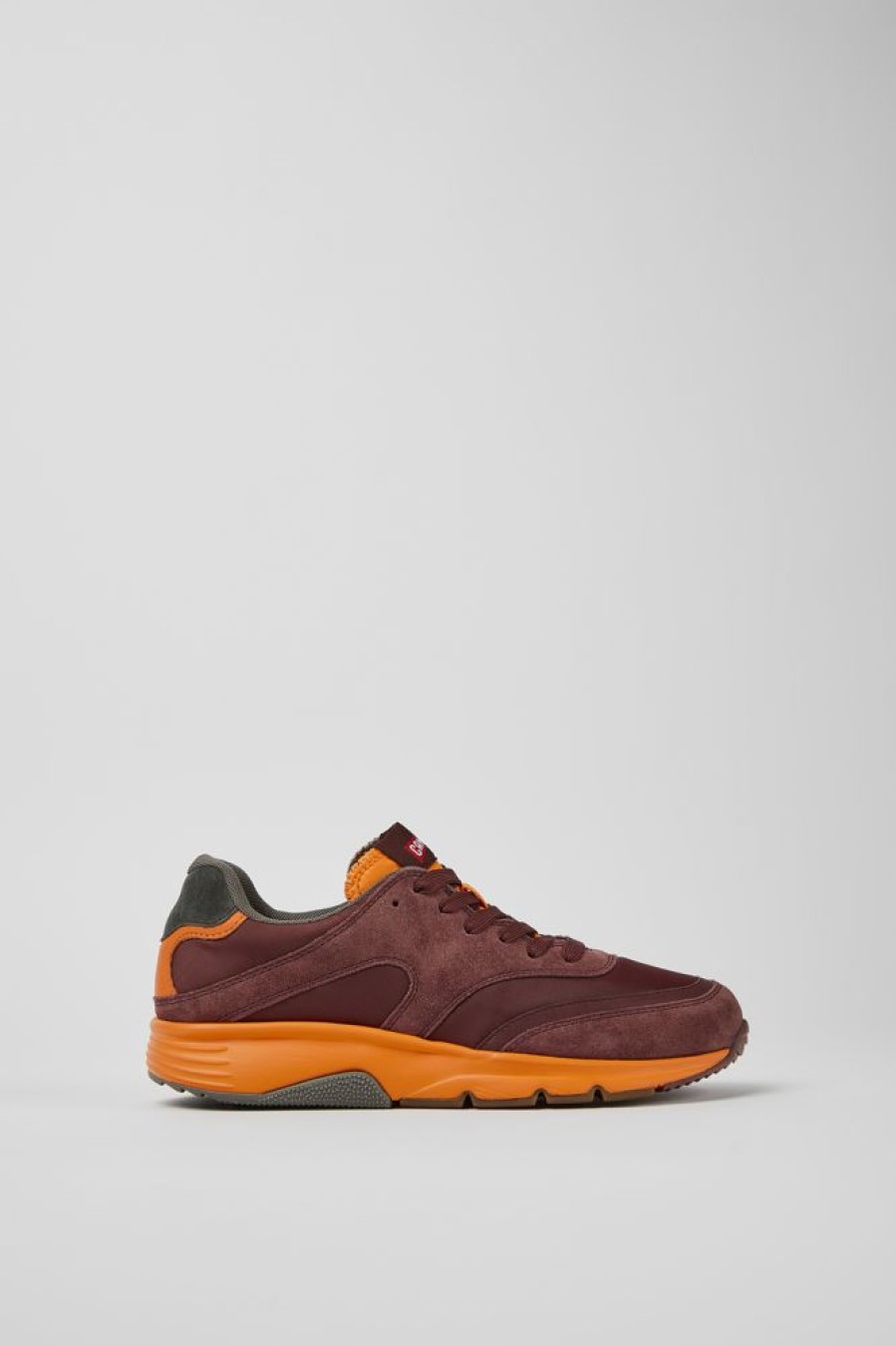 Damen CamperLab Sneaker | Damensneaker Aus Textil Und Nubukleder In Weinrot Und Orange