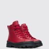 Kinder CamperLab Stiefel | Schnurstiefelette Fur Kinder In Rot