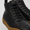 Herren CamperLab Lassige Schuhe | Schwarzer Herrenschuh Aus Leder