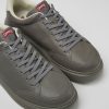 Herren CamperLab Sneaker | Grauer Herrensneaker Aus Leder